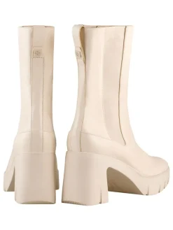 Leren enkellaarzen "Discovery" beige