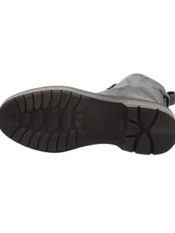 Leren enkellaarzen "Mystic Charcoal" grijs