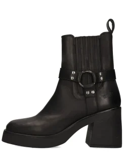 Leren enkellaarzen "Paisley 5" kaki
