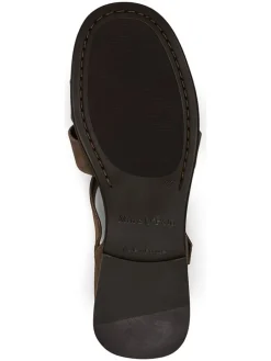 Leren enkelsandalen bruin
