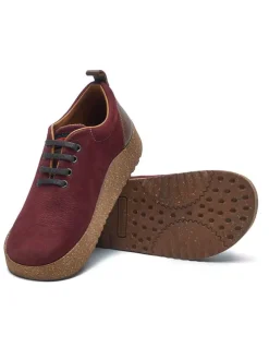 Leren enkelschoenen bordeaux