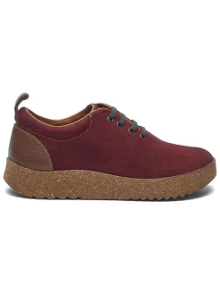 Leren enkelschoenen bordeaux