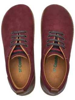 Leren enkelschoenen bordeaux