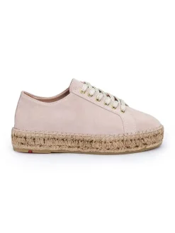 Leren espadrilles beige