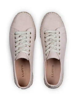 Leren espadrilles beige