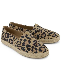 Leren espadrilles beige/zwart