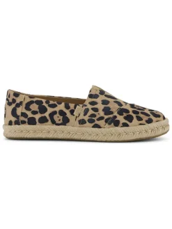 Leren espadrilles beige/zwart