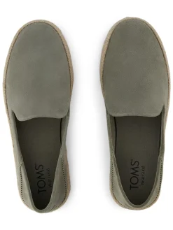 Leren espadrilles kaki