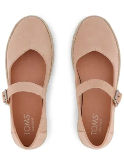 Leren espadrilles lichtroze