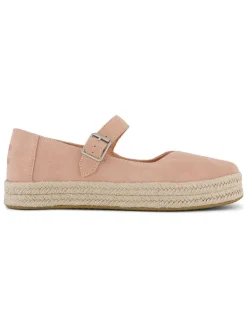 Leren espadrilles lichtroze
