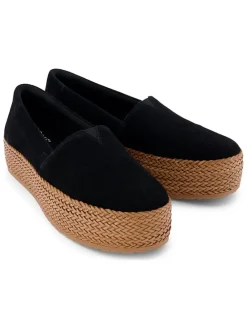Leren espadrilles zwart
