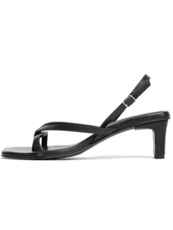 Leren haksandalen "Chumani" zwart
