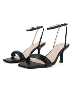 Leren haksandalen "Hypnotic" zwart