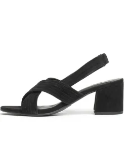 Leren haksandalen "Isi" zwart