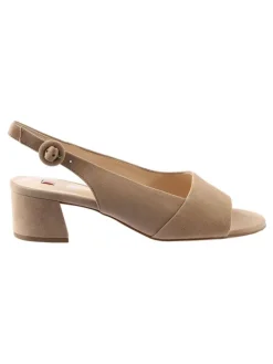Leren haksandalen "Joy" beige