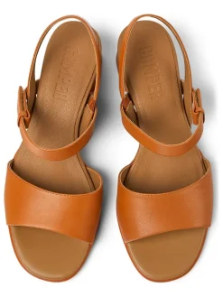 Leren haksandalen lichtbruin