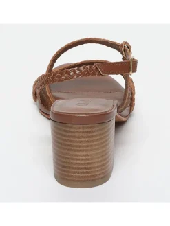 Leren haksandalen lichtbruin