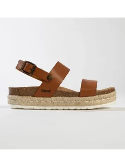 Leren haksandalen lichtbruin