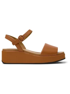 Leren haksandalen lichtbruin