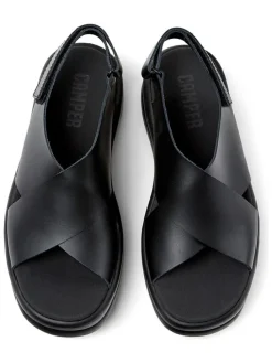 Leren haksandalen "Pelotas Flota" zwart
