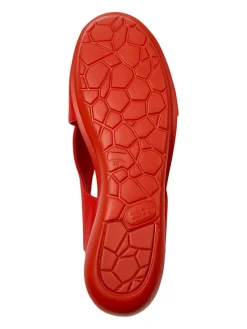Leren haksandalen rood
