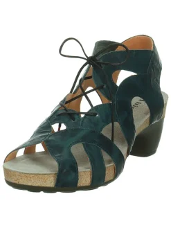 Leren haksandalen "Traudi" groen