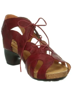 Leren haksandalen "Traudi" rood