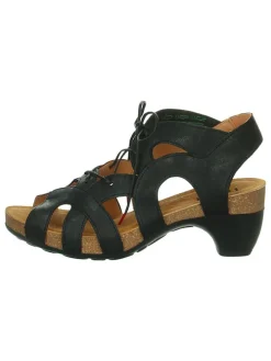 Leren haksandalen "Traudi" zwart