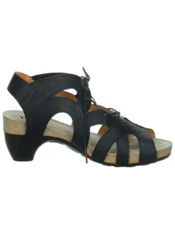 Leren haksandalen "Traudi" zwart