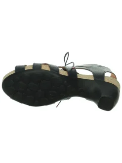 Leren haksandalen "Traudi" zwart