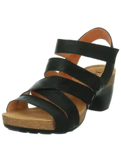 Leren haksandalen "Traudi" zwart