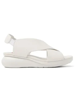 Leren haksandalen wit