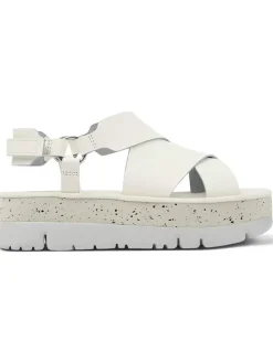Leren haksandalen wit
