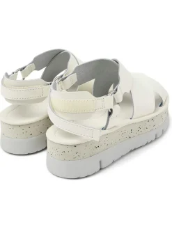 Leren haksandalen wit