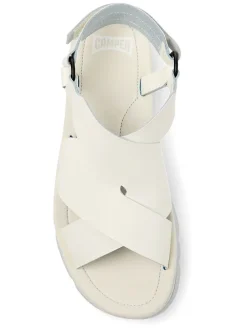 Leren haksandalen wit