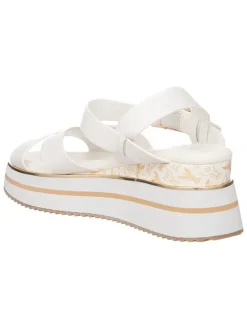 Leren haksandalen wit