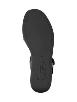 Leren haksandalen zwart