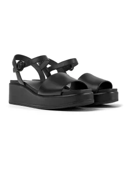 Leren haksandalen zwart