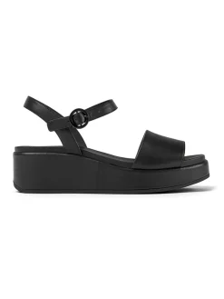 Leren haksandalen zwart