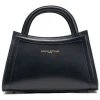 Leren handtas "Milano" zwart - (B)26 x (H)16 x (D)10 cm