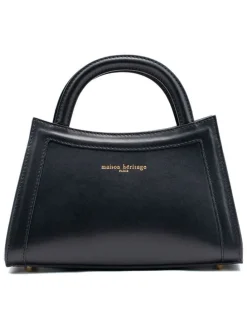 Leren handtas "Milano" zwart - (B)26 x (H)16 x (D)10 cm