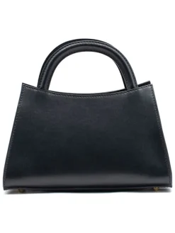 Leren handtas "Milano" zwart - (B)26 x (H)16 x (D)10 cm
