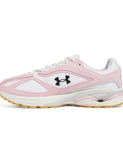 Leren hardloopschoenen lichtroze/wit