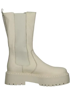 Leren laarzen beige
