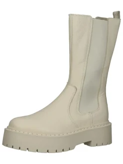 Leren laarzen beige