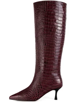 Leren laarzen bordeaux