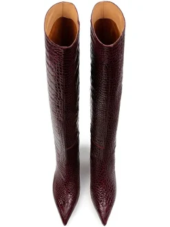 Leren laarzen bordeaux
