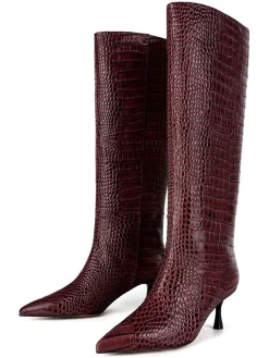 Leren laarzen bordeaux