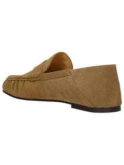 Leren mocassins beige