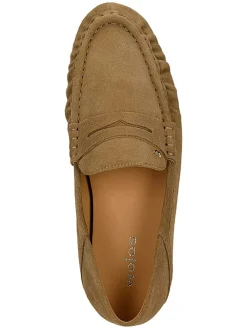 Leren mocassins beige